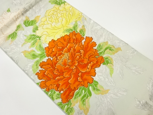 花模様織出し袋帯